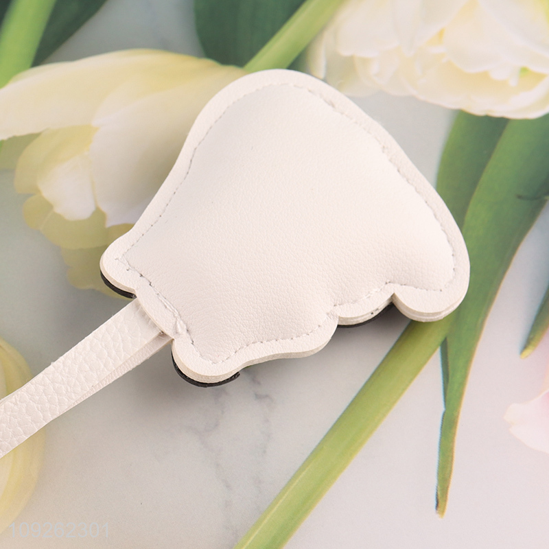 New Arrival Panda Keychain Pendant PU Leather Bag Charm Key Chain Accessories