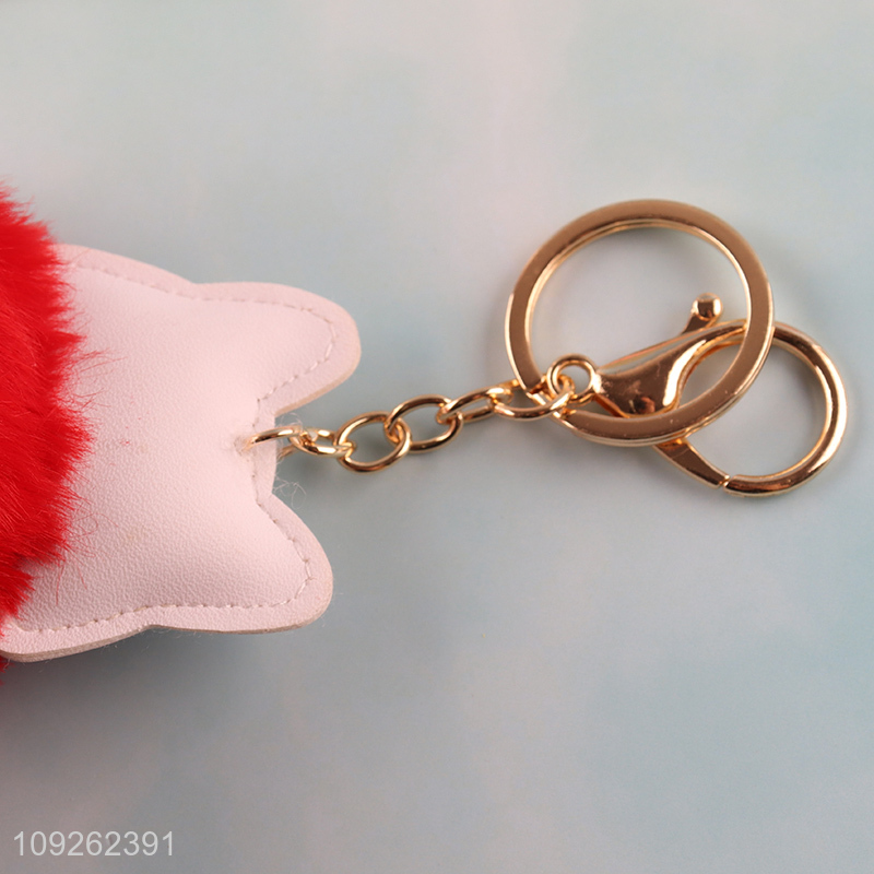 New Arrival Cat Keychain Bag Charm Faux Fur Ball Keychain Purse Pendant for Women