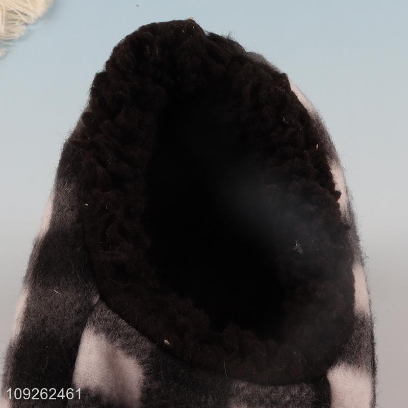 China factory non-slip winter warm plush polyester slippers home slippers