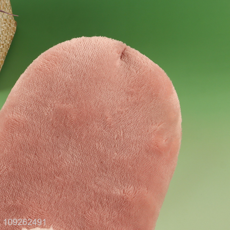 Popular products pink winter warm plush polyester slippers home slippers