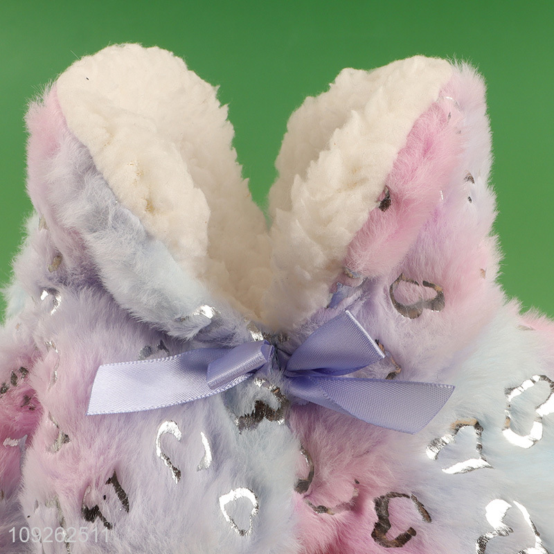 Most popular kids girls winter warm home indoor slippers ankle bootie slippers