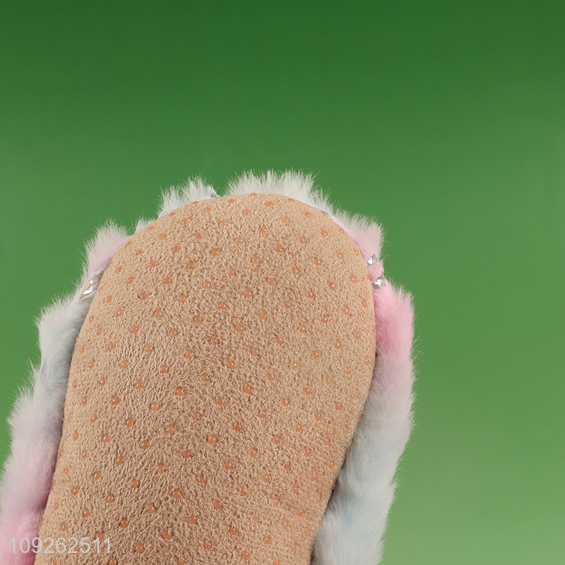 Most popular kids girls winter warm home indoor slippers ankle bootie slippers