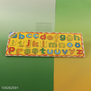 Good quality letter series wooden puzzle toys educational toys teaching toys