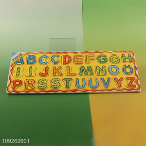 Yiwu market children letter wooden puzzle toys educational toys for sale