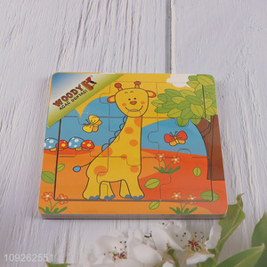 Hot products giraffe series wooden puzzle toys educational toys for children