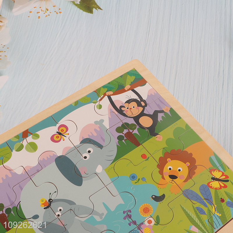 Top quality kids animal series wooden puzzle toys educational toys
