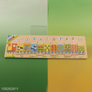 Low price cartoon children wooden puzzle toys educational toys for sale