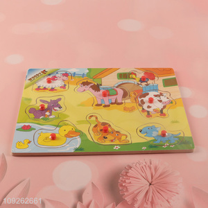 Factory price animal series children hand-grabbing puzzle board toys for sale