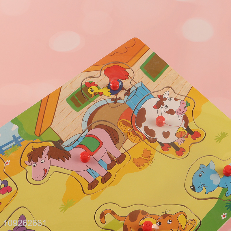 Factory price animal series children hand-grabbing puzzle board toys for sale