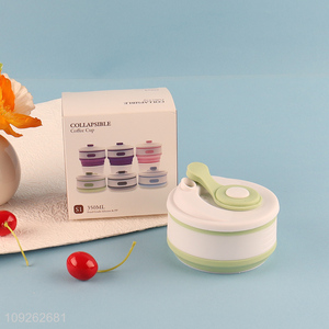 New Product 350ml Collapsible Silicone Cup BPA Free Silicone Travel Mug