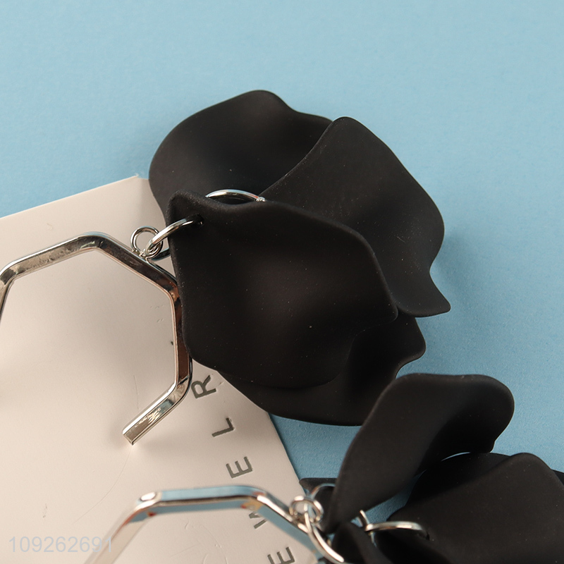 Wholesale Petal Drop Dangle Earrings Flower Statement Earring for Women