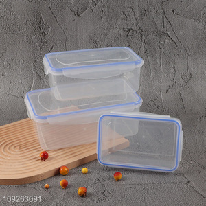 China factory 3pcs home kitchen plastic food container preservation box