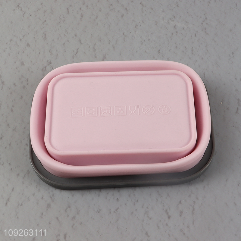 Top selling 4pcs silicone school office lunch box food container wholesale