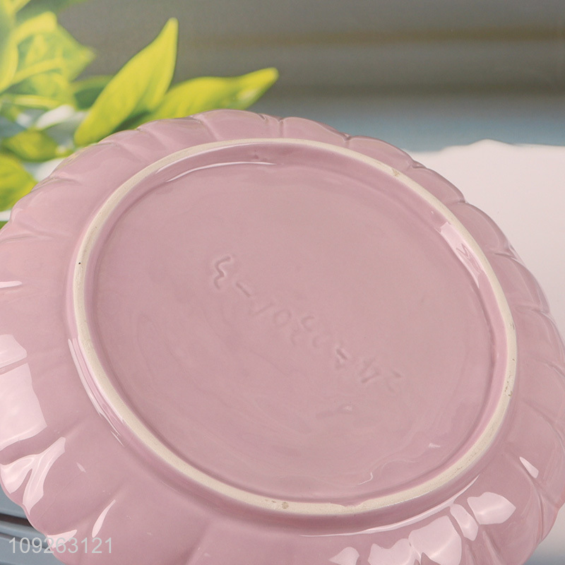 China supplier sunflower shape ceramic tableware plate for home restaurant