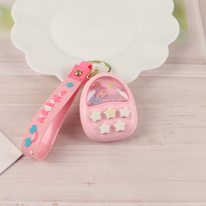 China factory cartoon mini game machine keychain key rings for sale
