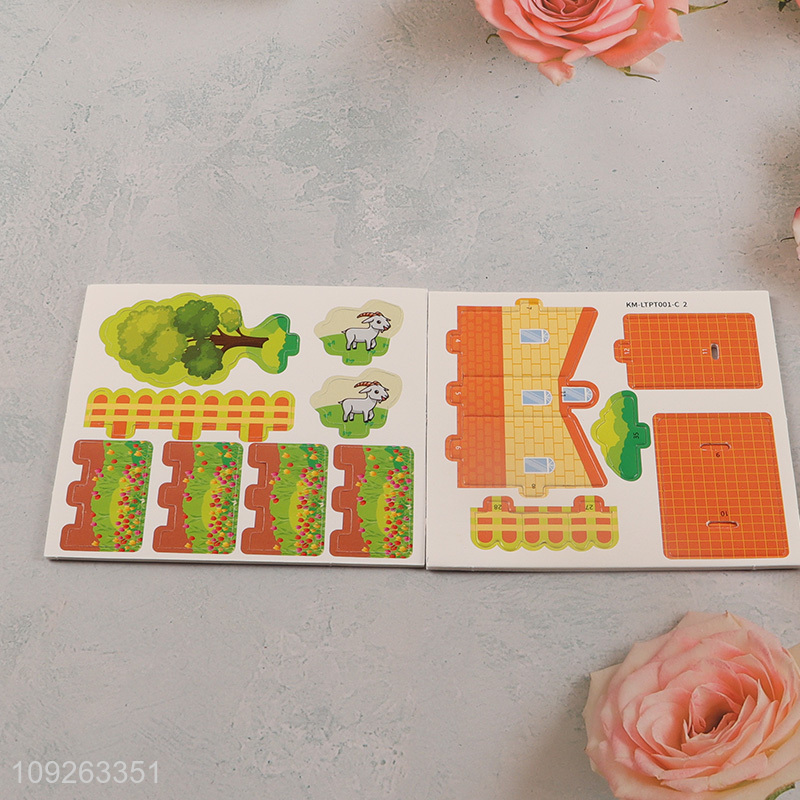 Factory price farm series paper 3d puzzle toys educational toys for children