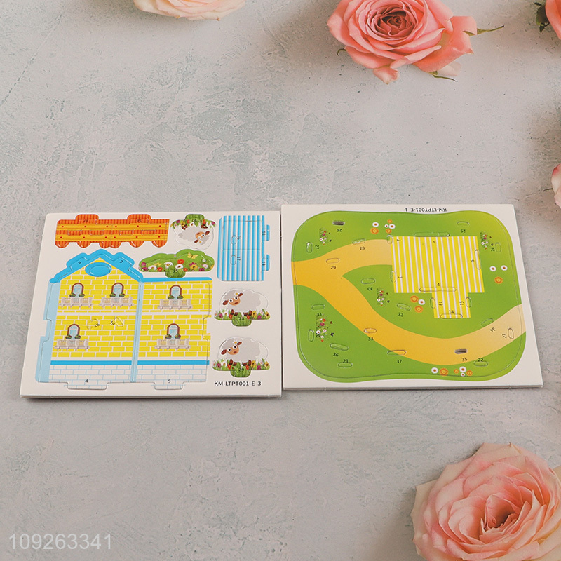 Top quality paper children 3d puzzle toys educational toys jigsaw toys