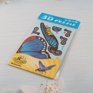 Most popular butterfly shape children 3d puzzle toys educational toys