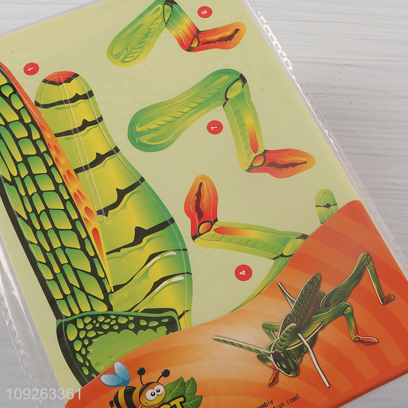 Yiwu market insect series paper 3d puzzle toys educational toys for kids
