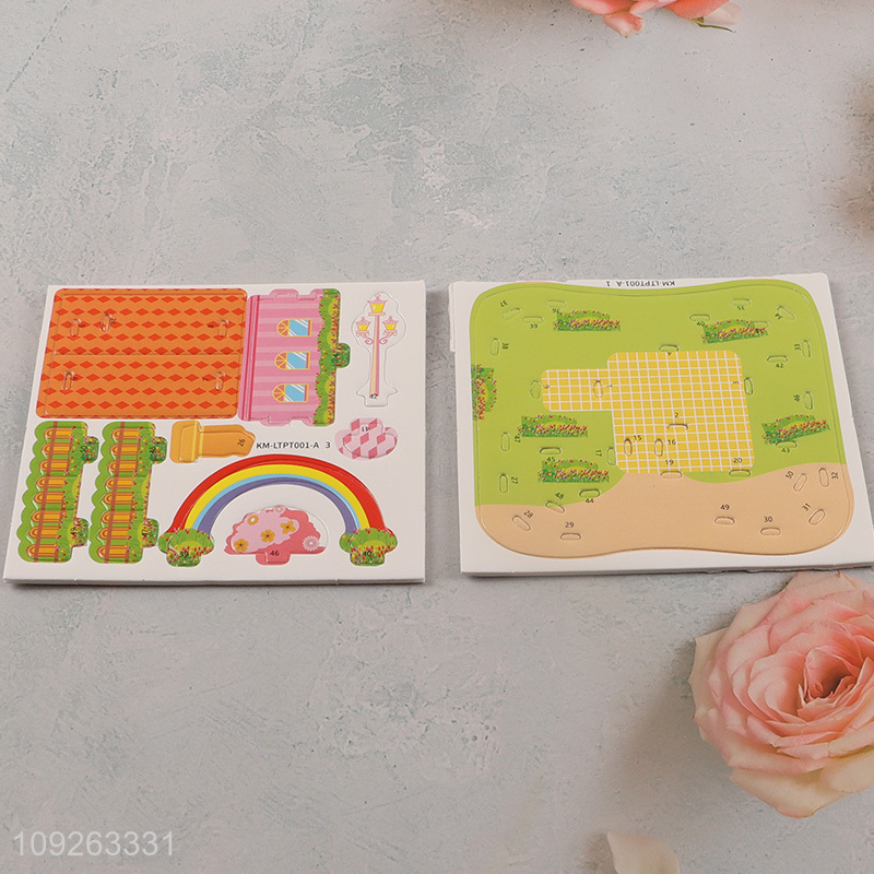 Good sale creative paper children 3d puzzle toys educational toys set