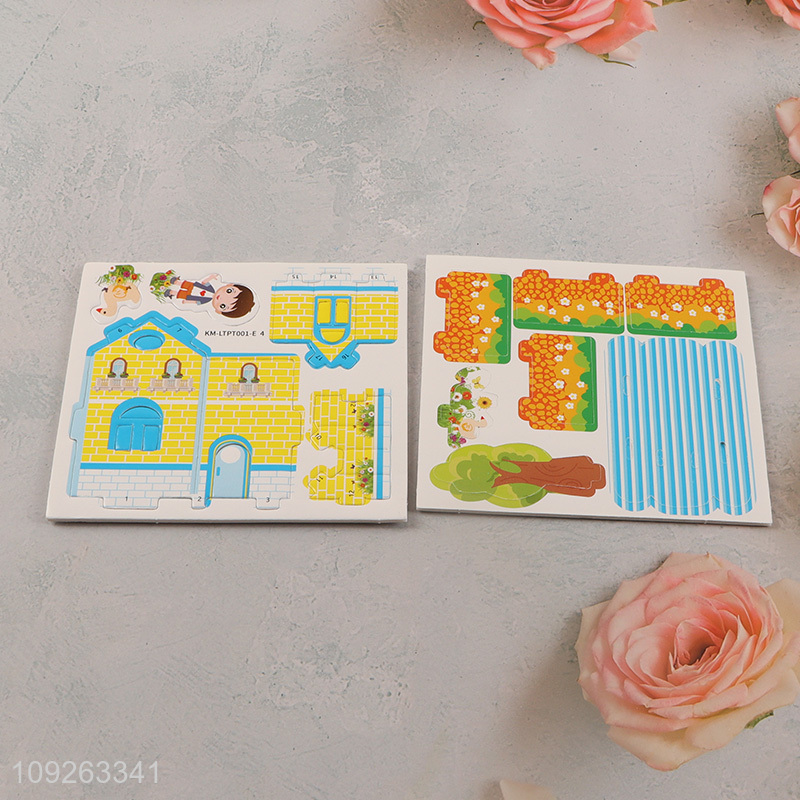 Top quality paper children 3d puzzle toys educational toys jigsaw toys