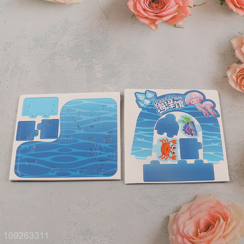 Good selling paper children 3d puzzle toys educational toys oceanarium jigsaw toys