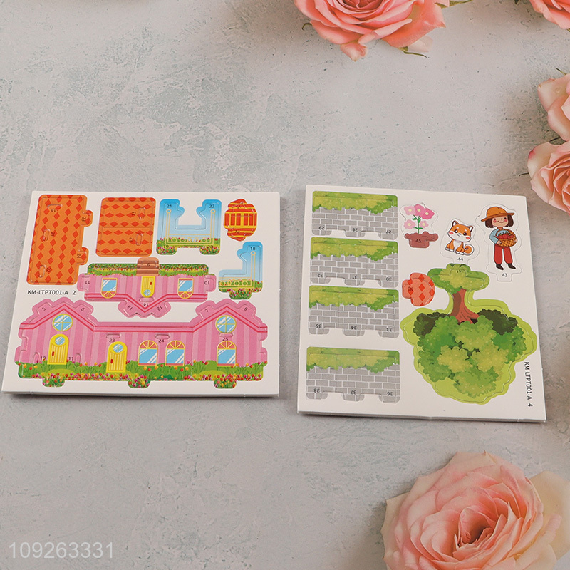 Good sale creative paper children 3d puzzle toys educational toys set