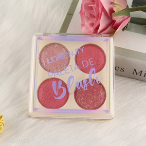 China Imports 4 Colors Blush Palette Cruelty-Free Shimmer Blush Makeup Palette
