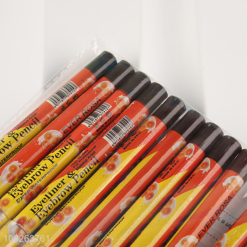 Factory Price 3 Assorted Colors Long Lasting Waterproof Eyeliner & Eyebrow Pencils