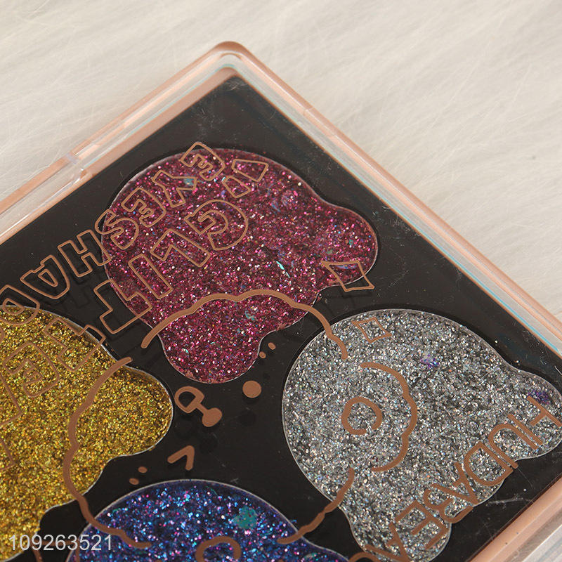 Wholesale 4 Colors Shimmer Eyeshadow Palette Waterproof Long-Lasting Makeup Eyeshadow