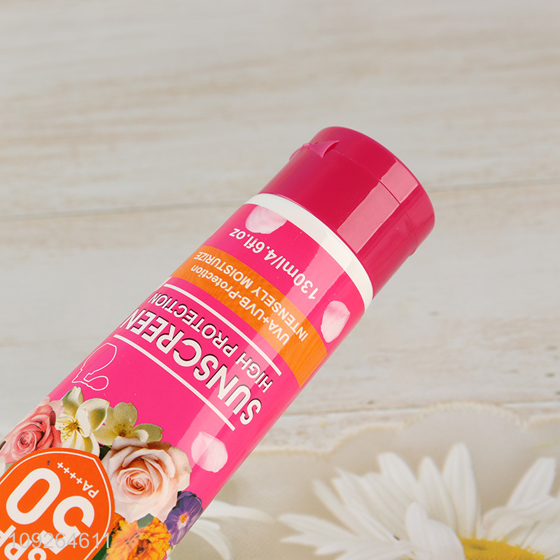 China Wholesale 130ML Sunscreen Lotion SPF 50 Water Resistant Oil-Free Sunscreen Lotion