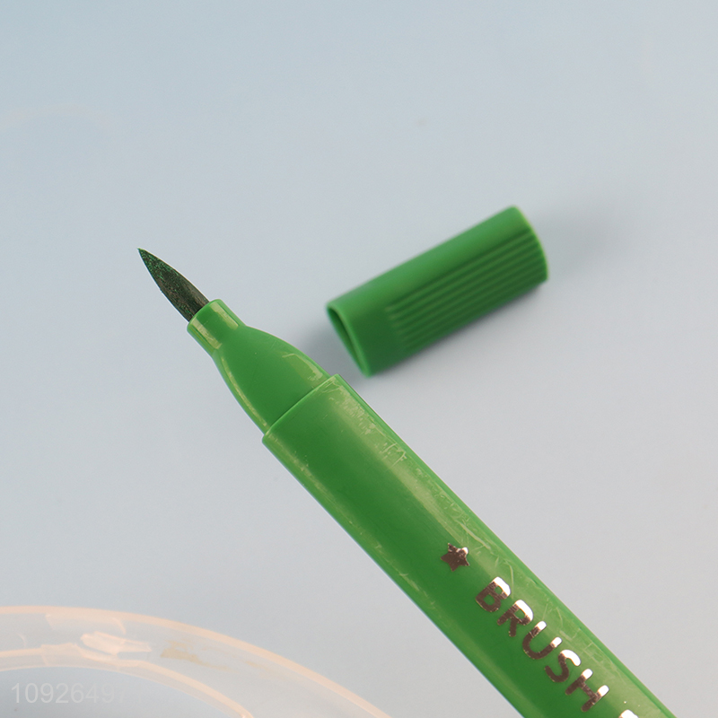 China Factory 12 Colors Non-Toxic Washable Watercolor Marker Pens Set for Kids