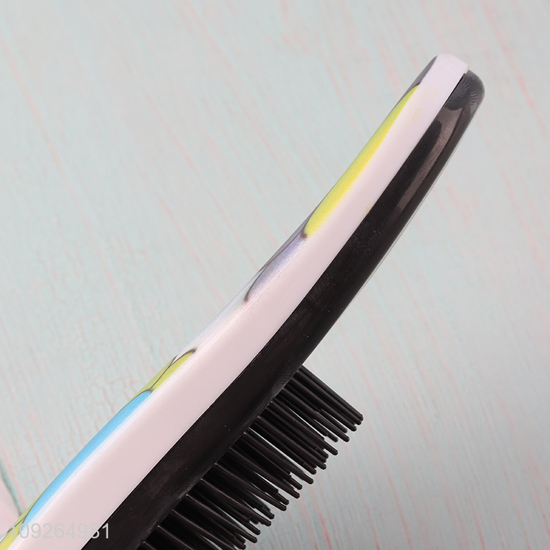 Good Quality Floral Print Massage Comb Detangling Hair Brush for Women Girls