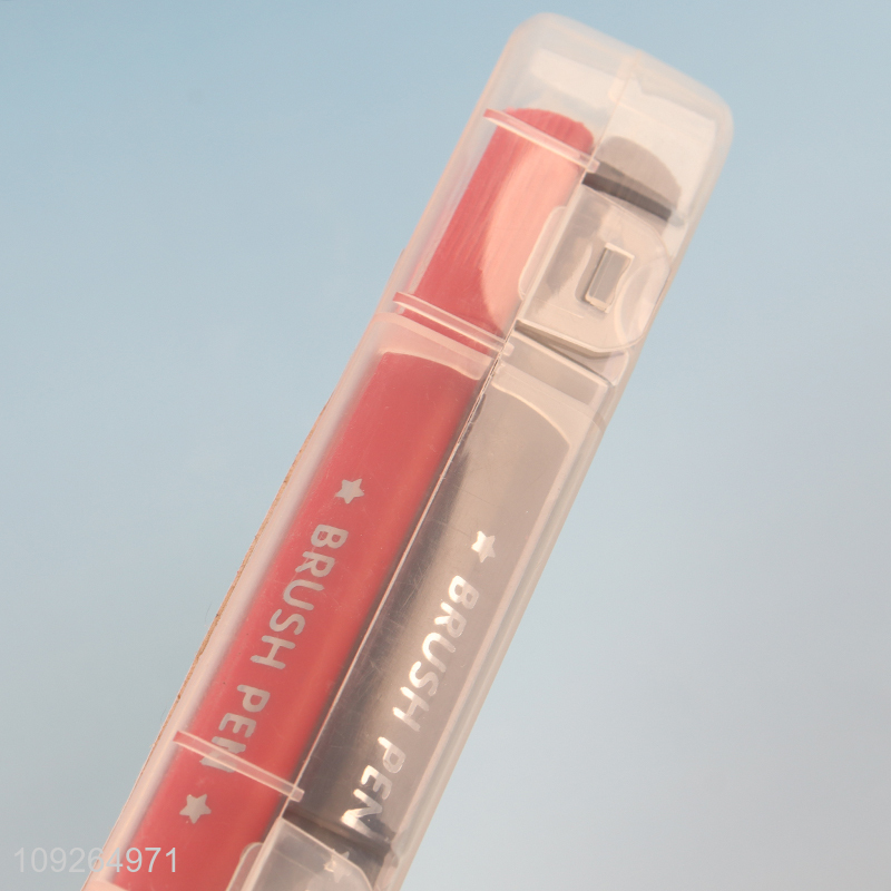 China Factory 12 Colors Non-Toxic Washable Watercolor Marker Pens Set for Kids