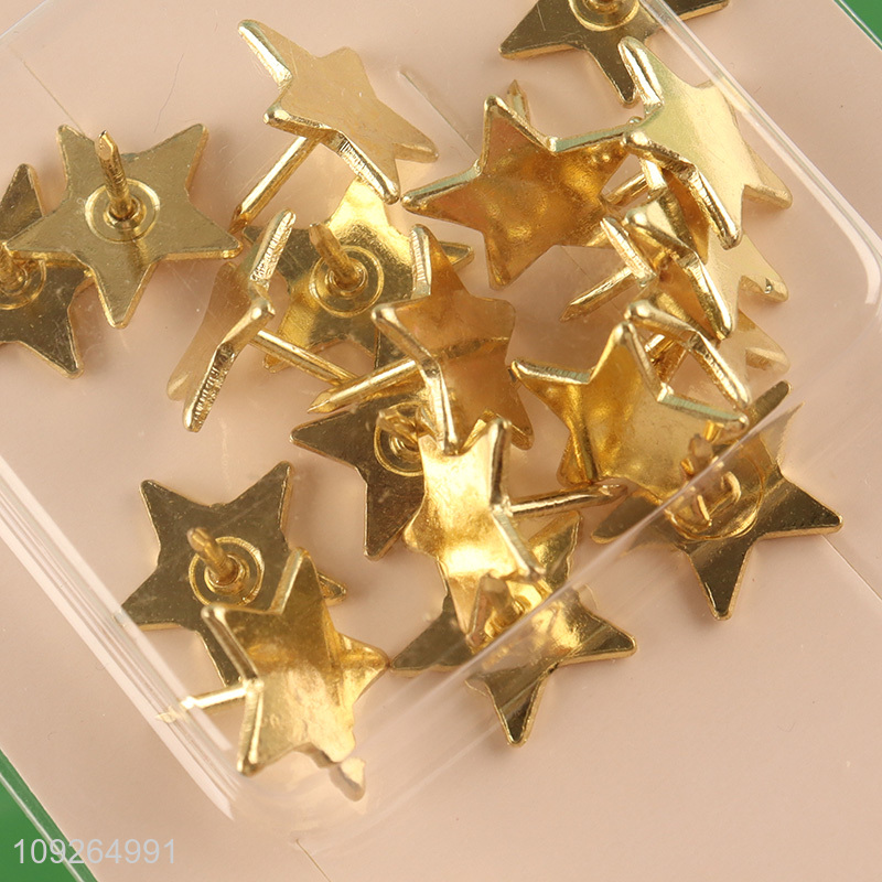 Wholesale Gold Star Push Pins Decorative Thumbtacks for Photo Wall Cork Board