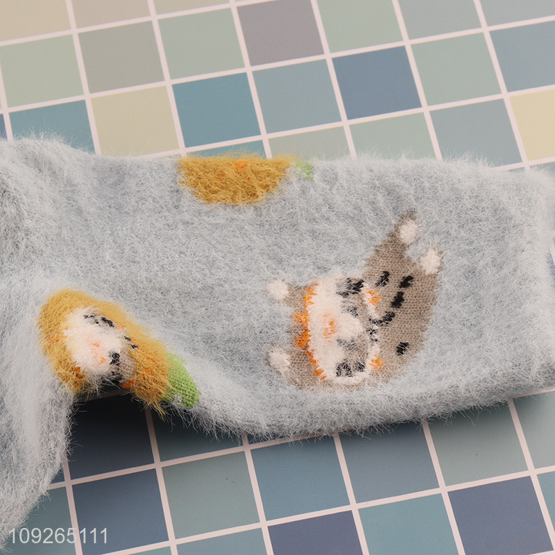 New Product Womens Fuzzy Socks Winter Fluffy Comfy Home Sleeping Socks