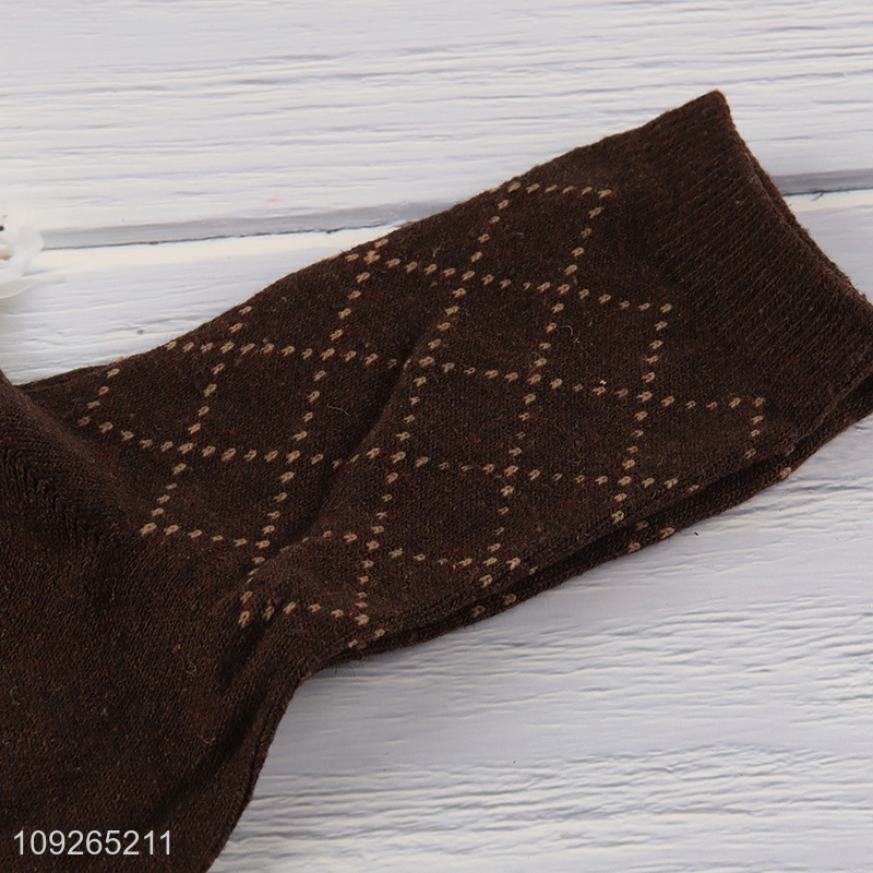 Good Quality Mens Winter Socks Solid Color Comfy Cozy Crew Socks Wholesale