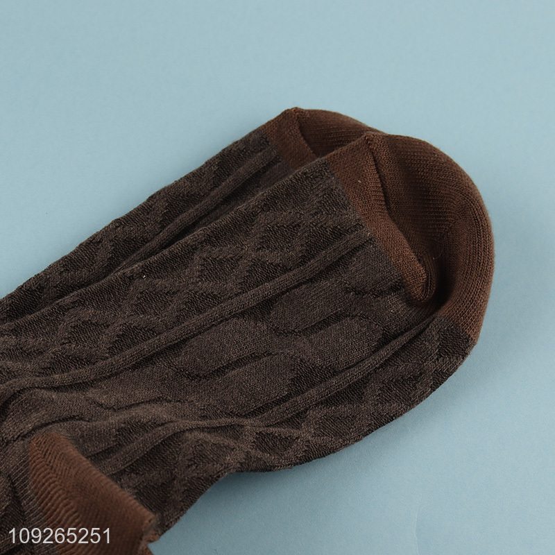 New Arrival Womens Winter Socks Solid Color Crew Socks Winter Long Socks