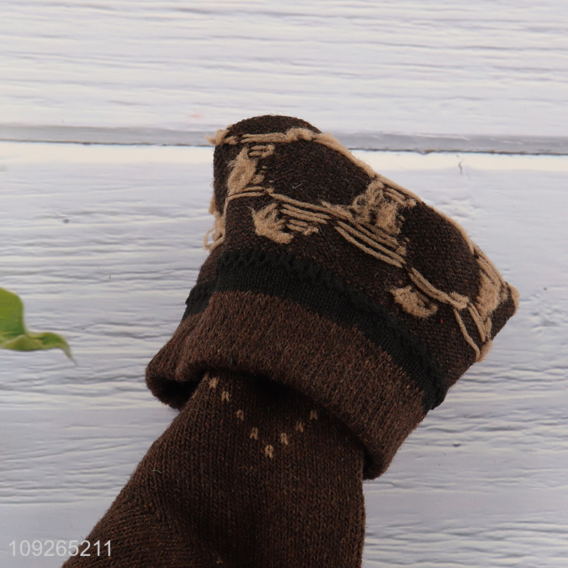 Good Quality Mens Winter Socks Solid Color Comfy Cozy Crew Socks Wholesale