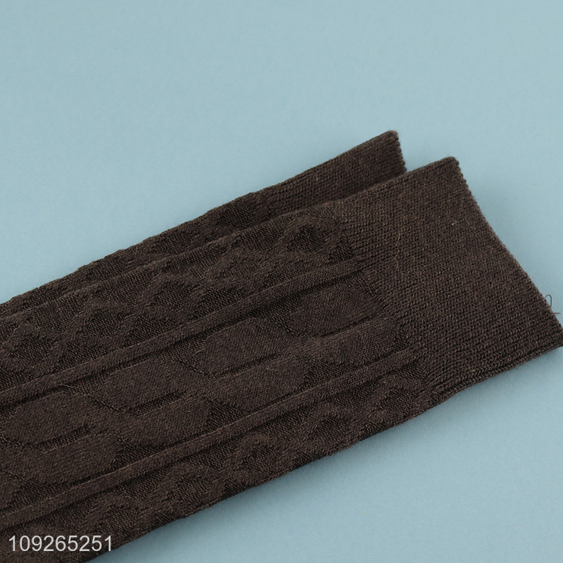 New Arrival Womens Winter Socks Solid Color Crew Socks Winter Long Socks