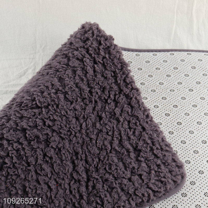 New Arrival 100% Polyester Bathroom Rug Non-Slip Soft Absorbent Bath Mat