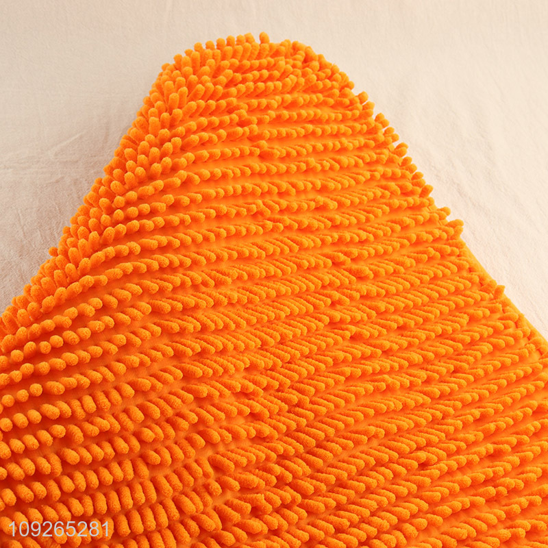 Good Quality Chenille Bathroom Rug Non-Slip Extra Soft Absorbent Bath Rug