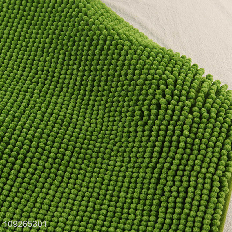 High Quality Chenille Bathroom Rug Anti-Slip Soft Absorbent Washable Bath Rug
