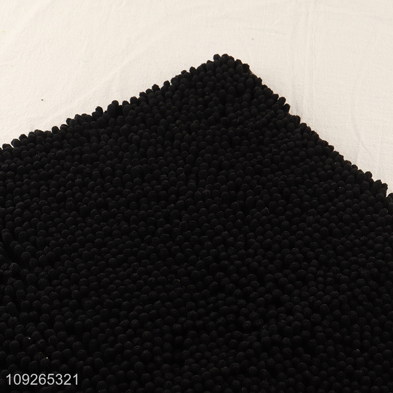 Factory Price Chenille Bathroom Rug Non-Slip Absorbent Ultra Soft Bath Mat