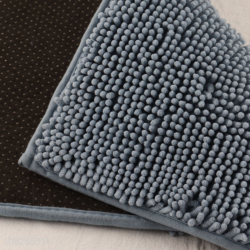 New Product Chenille Bath Rug Non-Slip Absorbent Bath Mat for Floor Bathtub