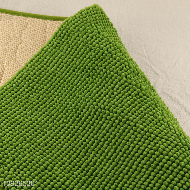 High Quality Chenille Bathroom Rug Anti-Slip Soft Absorbent Washable Bath Rug
