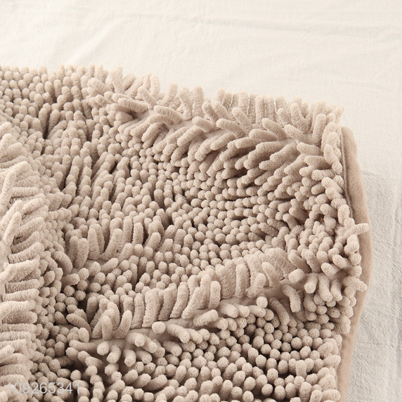 Factory Supply Chenille Bathroom Rug Anti-Slip Extra Thick Absorbent Bath Rug