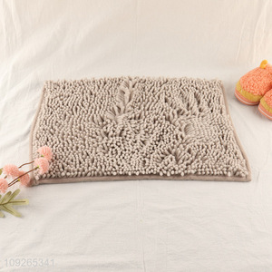 Factory Supply Chenille Bathroom Rug Anti-Slip Extra Thick Absorbent Bath Rug