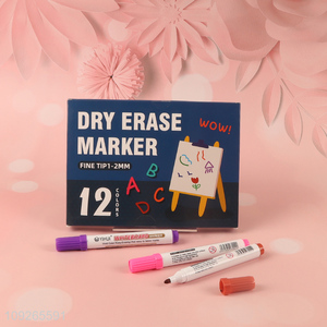 Popular products 12colors dry erase marker set white board marker