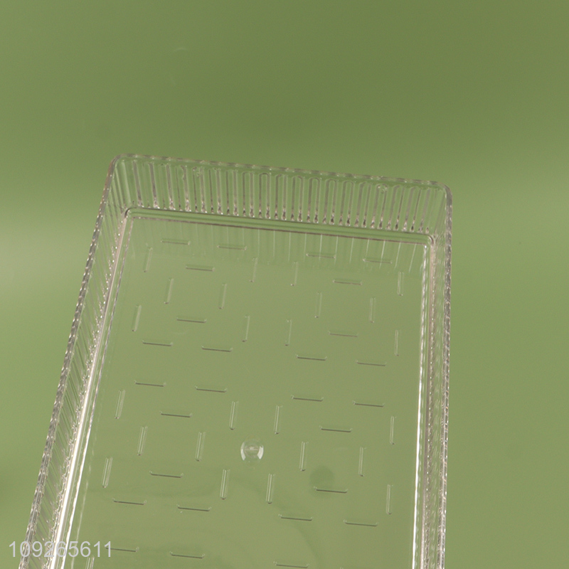 Top products clear desktop organizer plastic storage box for office home